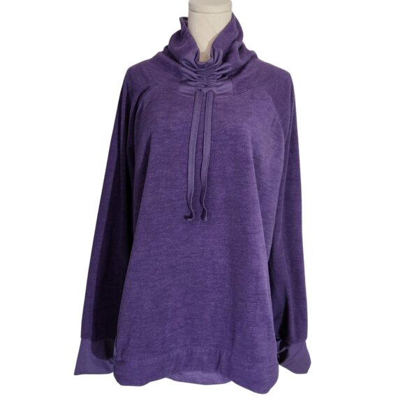 Old Navy Purple Active Womens Cocoon Pullover Sweatshirt Womens Plus Size XXL - Picture 1 of 16